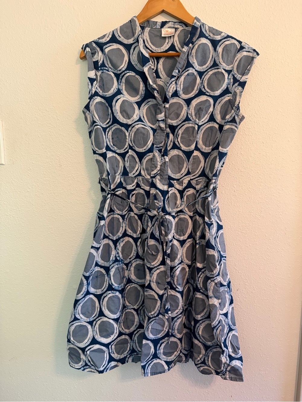 Global Mama Cap sleeve dress size large, 100% cotton